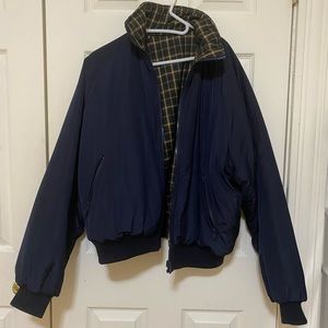 Brandy Melville Reversible Jacket- Navy/Check Size: M/L
